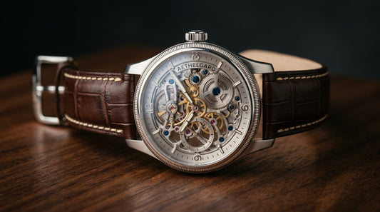 Luxury Skeleton Automatic Leather Strap Watch ⌚✨